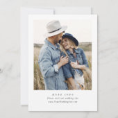 エレガントな水彩画の草原の野生の花の結婚式の写真 セーブザデート (裏面)