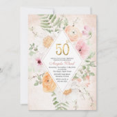 エレガントな水彩画の誕生日パーティー招待状 招待状 (正面)