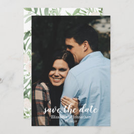 エレガントな水彩画の象牙色の結婚式のSave the Date 招待状