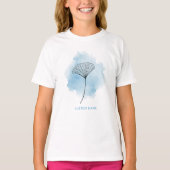 エレガントな水彩画の銀杏の葉 - ミニマリスト Tシャツ (正面)