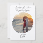 エレガントな水彩画カップルイラストエンゲージメント 招待状 (裏面)