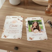 エレガントな水彩画スクリプトロゴ写真メイクアップ