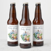 エレガントな水彩画ダービーパーティー ビールラベル (ボトル)