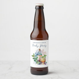 エレガントな水彩画ダービーパーティー ビールラベル