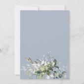 エレガントな水彩画ユーカリグリーンウェディング セーブザデート (裏面)