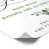 エレガントな水彩画ユーカリ ブライダルシャワーポスター ポスター (角)