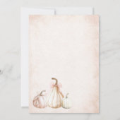 エレガントな水彩画 かわいい小さなかぼちゃの赤ちゃん 招待状 (裏面)