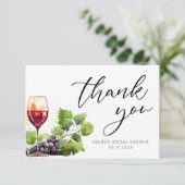 エレガントな水彩画 サンクス ワイン テイスティング クラシック サンキューカード (スタンド正面)
