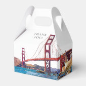 エレガントな水彩画 サンフランシスコ ウェディング フェイバーボックス (裏面サイド)