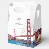 エレガントな水彩画 サンフランシスコ ウェディング フェイバーボックス (オープン)