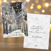 エレガントな水彩画 ブラックゴールド ハッピーホリデー シーズンカード