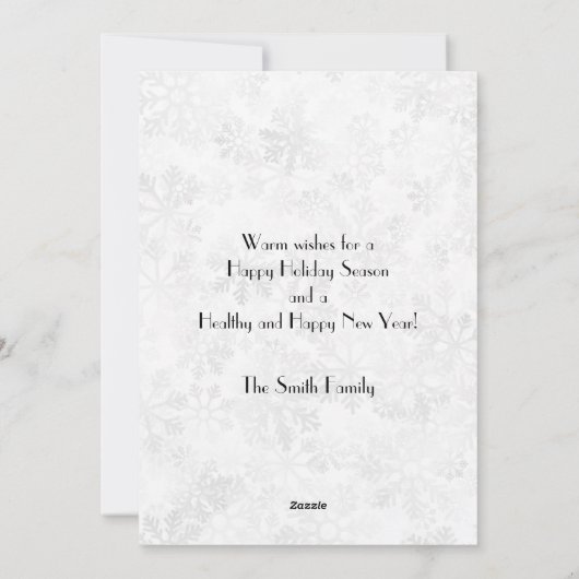 エレガントな水彩画 ブラックゴールド ハッピーホリデー シーズンカード (裏面)