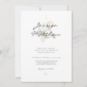 エレガントな水彩画 ユーカリ植物の美しい結婚式のデザイン 招待状 (裏面)