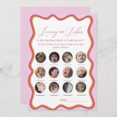 エレガントな水彩画 ラブまたはレイバー ゲーム招待状 招待状 (正面/裏面)