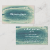 エレガントな水彩画 名刺 (正面/裏面)