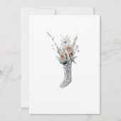 エレガントな水彩画 外は寒いよ 赤ちゃん歓迎会 招待状 (裏面)