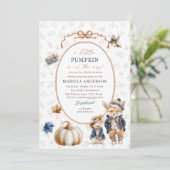 エレガントな水彩画 小さなかぼちゃの招待状 招待状 (スタンド正面)
