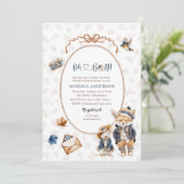 エレガントな水彩画 小さなかぼちゃ ああ、男の子  赤ちゃん 招待状 (スタンド正面)