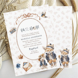 エレガントな水彩画　小さなかぼちゃ　わあ　赤ちゃん 招待状