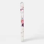 エレガントな水彩花と枝の模様 iPhoneケース (左側面)