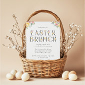 エレガントな水彩花のイースターブランシュ招待状 招待状