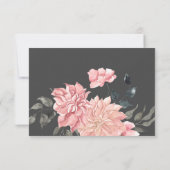 エレガントな水彩花のウェディング 招待状 (裏面)