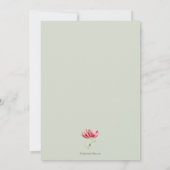 エレガントな水彩花のブライダルシャワー 招待状 (裏面)