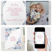 エレガントな水彩花のマザーズデイ記念品 カード