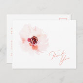 エレガントな水彩花の感謝を伝えるポストカード ポストカード (正面/裏面)