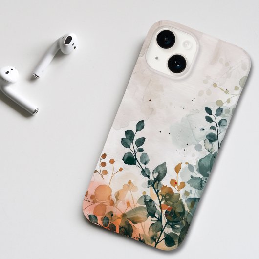 エレガントな水彩花の植物画  Case-Mate iPhoneケース