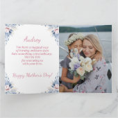 エレガントな水彩花の母の日記念品 カード (内部)