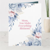 エレガントな水彩花の母の日記念品 カード (正面)