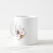 エレガントな水彩花の芸術 コーヒーマグカップ (正面左)