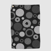 エレガントな水彩花の装飾的な目を引く ゴルフタオル (正面)