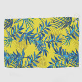 エレガントな水彩花の装飾的な目を引く ゴルフタオル (横)