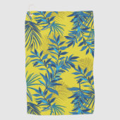 エレガントな水彩花の装飾的な目を引く ゴルフタオル (正面)