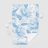 エレガントな水彩花の装飾的な目を引く ゴルフタオル (インサイチュ)