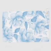 エレガントな水彩花の装飾的な目を引く ゴルフタオル (横)