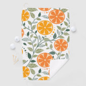 エレガントな水彩花の装飾的な目を引く ゴルフタオル (インサイチュ)