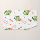 エレガントな水彩花の装飾的な目を引く バスタオルセット (ハンドタオル)