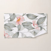 エレガントな水彩花の装飾的な目を引く バスタオルセット (ハンドタオル)