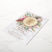 エレガントな水彩花イラストのウェディング | 招待状 (回転した状態)