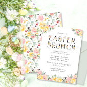 エレガントな水彩花イースターブランシュ 招待状
