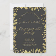 エレガントな水彩花エンゲージメントのお祝い