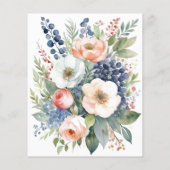 エレガントな水彩花卉ビジネスの価格リスト チラシ (裏面)