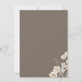 エレガントな水彩花卉野生の花のベイビーシャワー 招待状 (裏面)