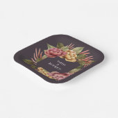 エレガントな水彩花卉 ペーパープレート (傾斜あり)