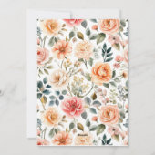 エレガントな水彩花園パーティーの招待状 シーズンカード (裏面)