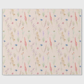 エレガントな水彩花園 ラッピングペーパー (フラット)