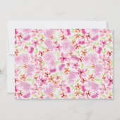 エレガントな水彩花柄のウェディング招待状 セーブザデート (裏面)